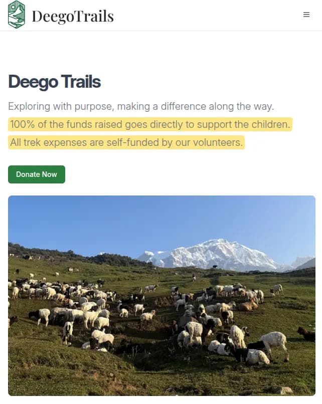 Deego Trails Website